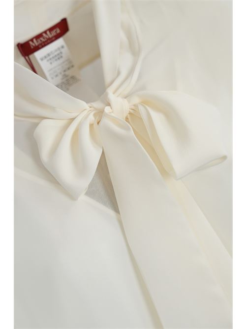 Blusa a foulard Crotone in seta Bianco MAX MARA STUDIO | 2516261011600001